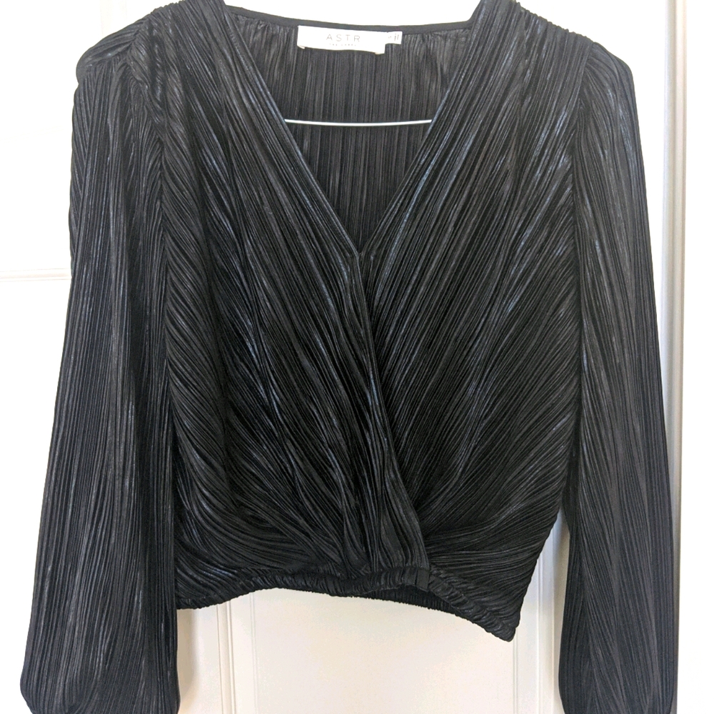 Astr the label women's metallic blouse